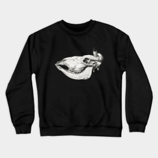 Skull of a cow by Jean Bernard Crewneck Sweatshirt